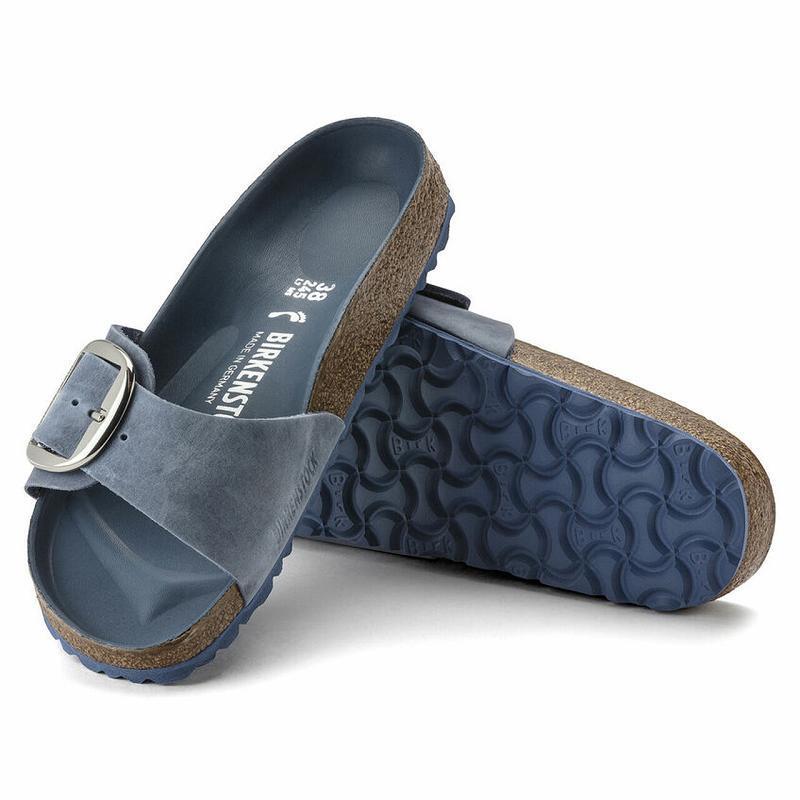 Madrid Birkenstock Big Prackou Oiled Kozene Damske Modre | SK 133PJJ